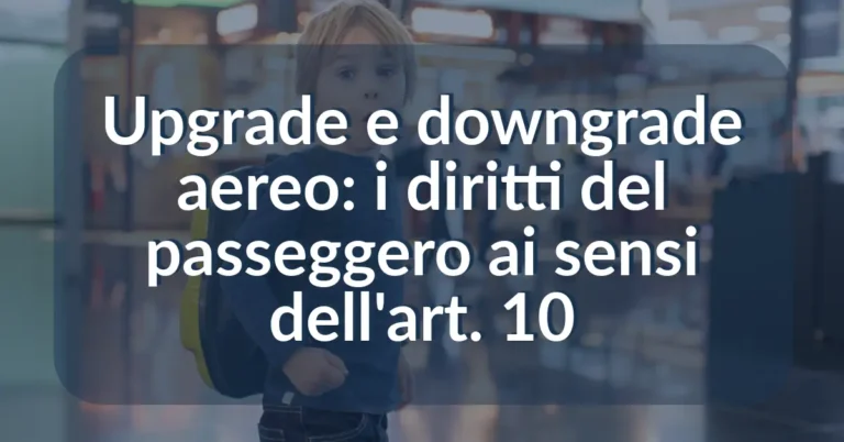 Upgrade e downgrade aereo
