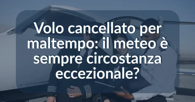Volo cancellato maltempo