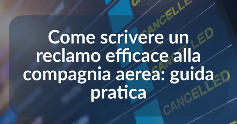 Come scrivere un reclamo alla compagnia aerea