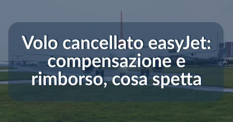 Volo cancellato easyJet
