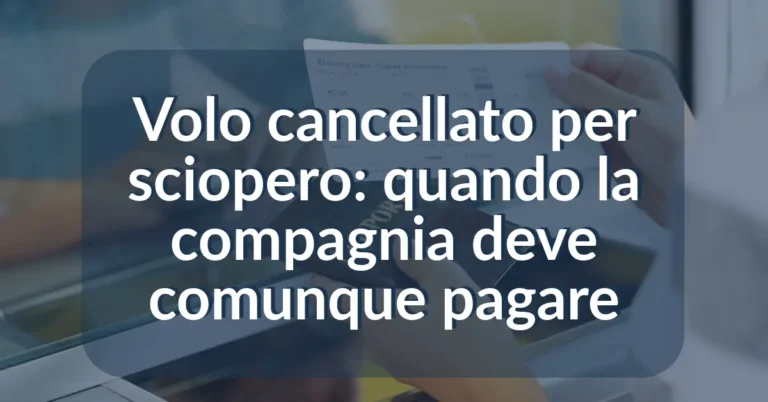 Volo cancellato per sciopero