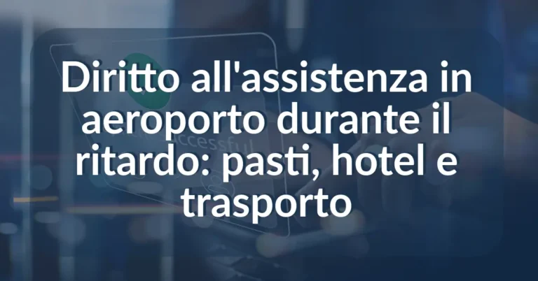 Diritto all'assistenza in aeroporto durante il ritardo
